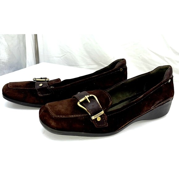 Liz Clairborne Belt Buckle Brown suede shoes 10 M - Picture 3 of 6